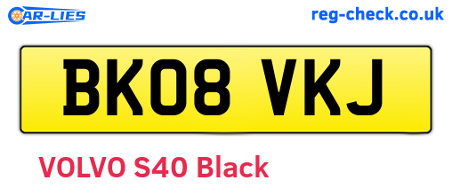 BK08VKJ are the vehicle registration plates.