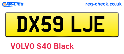 DX59LJE are the vehicle registration plates.