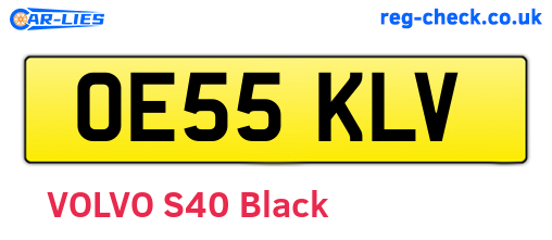 OE55KLV are the vehicle registration plates.