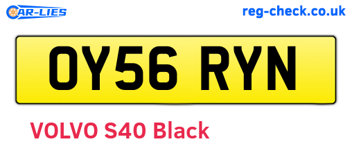 OY56RYN are the vehicle registration plates.