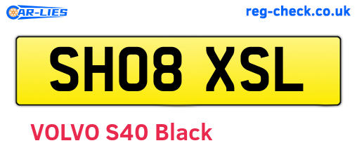 SH08XSL are the vehicle registration plates.
