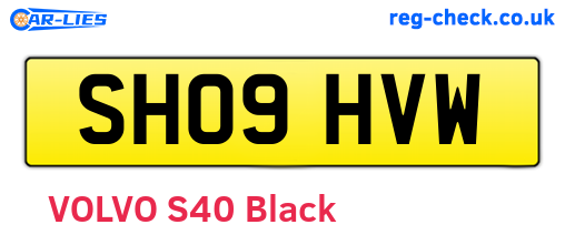 SH09HVW are the vehicle registration plates.