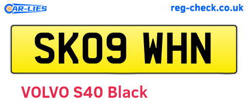 SK09WHN are the vehicle registration plates.