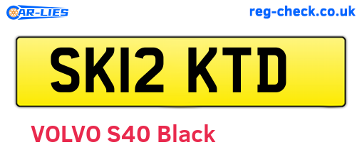 SK12KTD are the vehicle registration plates.