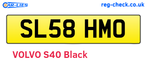 SL58HMO are the vehicle registration plates.