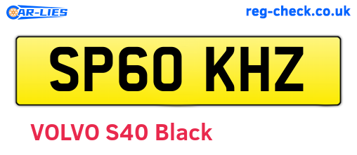 SP60KHZ are the vehicle registration plates.