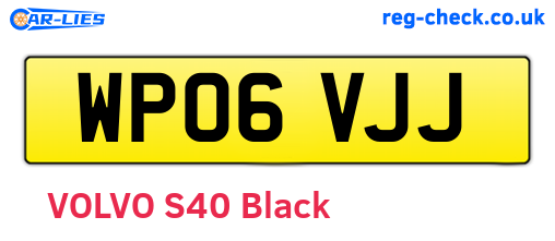WP06VJJ are the vehicle registration plates.