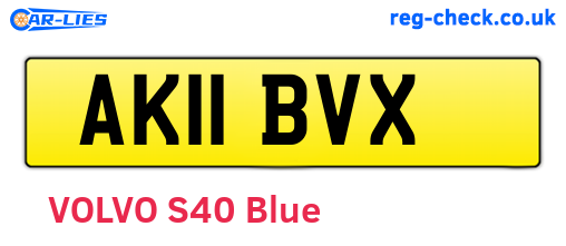 AK11BVX are the vehicle registration plates.