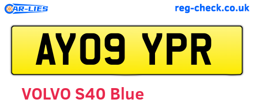 AY09YPR are the vehicle registration plates.