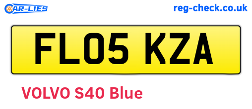 FL05KZA are the vehicle registration plates.