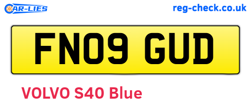 FN09GUD are the vehicle registration plates.