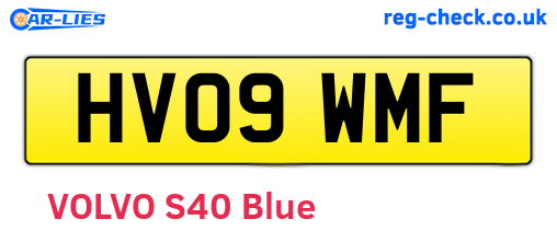 HV09WMF are the vehicle registration plates.