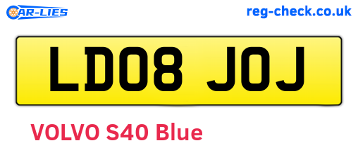 LD08JOJ are the vehicle registration plates.