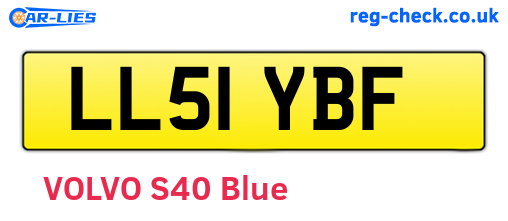 LL51YBF are the vehicle registration plates.