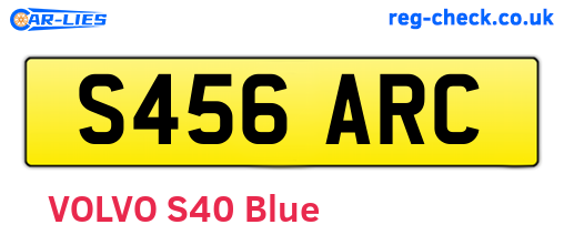 S456ARC are the vehicle registration plates.