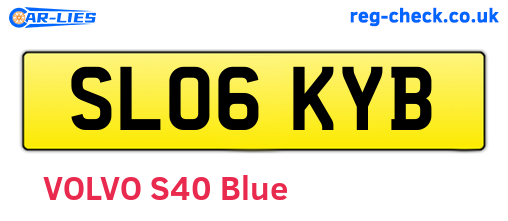 SL06KYB are the vehicle registration plates.