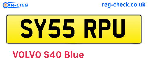 SY55RPU are the vehicle registration plates.