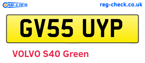GV55UYP are the vehicle registration plates.