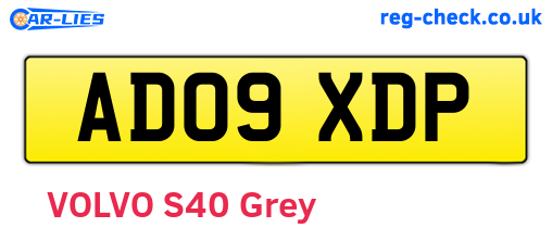 AD09XDP are the vehicle registration plates.