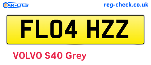 FL04HZZ are the vehicle registration plates.