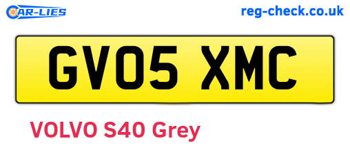 GV05XMC are the vehicle registration plates.