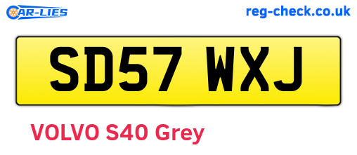 SD57WXJ are the vehicle registration plates.