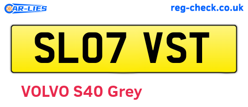 SL07VST are the vehicle registration plates.