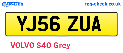 YJ56ZUA are the vehicle registration plates.
