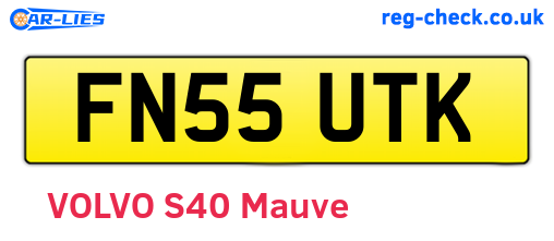 FN55UTK are the vehicle registration plates.