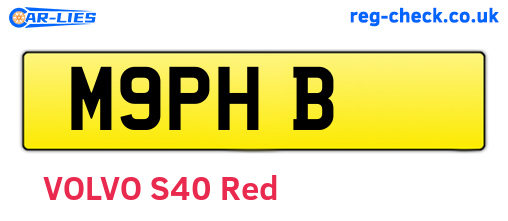 M9PHB are the vehicle registration plates.