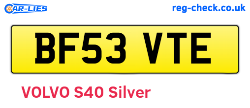 BF53VTE are the vehicle registration plates.
