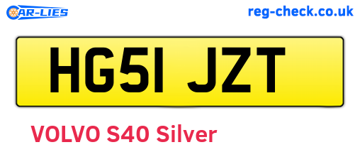 HG51JZT are the vehicle registration plates.