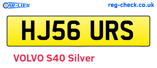 HJ56URS are the vehicle registration plates.