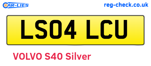 LS04LCU are the vehicle registration plates.