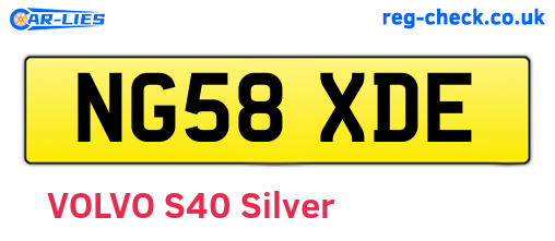 NG58XDE are the vehicle registration plates.