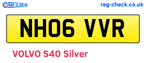 NH06VVR are the vehicle registration plates.