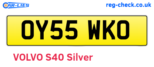 OY55WKO are the vehicle registration plates.