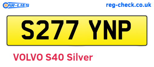 S277YNP are the vehicle registration plates.