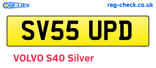 SV55UPD are the vehicle registration plates.