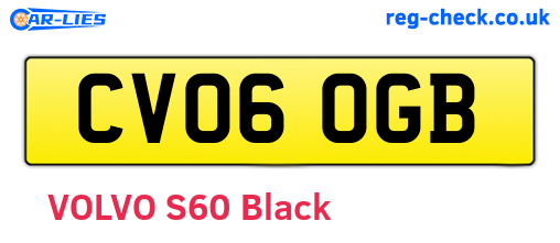 CV06OGB are the vehicle registration plates.