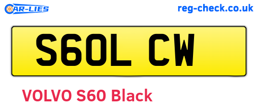 S60LCW are the vehicle registration plates.