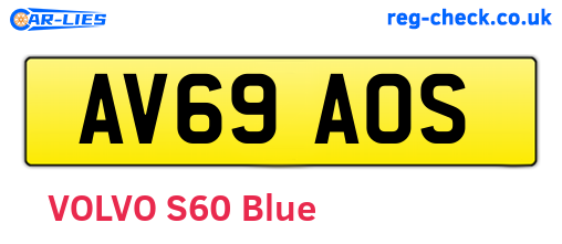 AV69AOS are the vehicle registration plates.