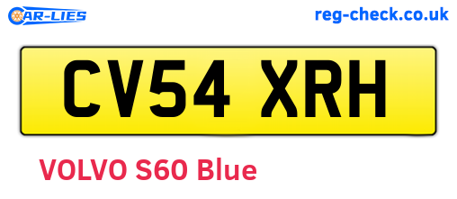 CV54XRH are the vehicle registration plates.