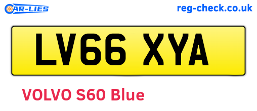 LV66XYA are the vehicle registration plates.