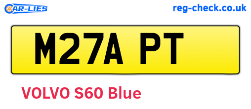 M27APT are the vehicle registration plates.