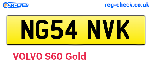 NG54NVK are the vehicle registration plates.