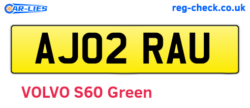 AJ02RAU are the vehicle registration plates.