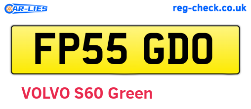 FP55GDO are the vehicle registration plates.