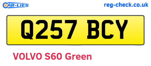 Q257BCY are the vehicle registration plates.