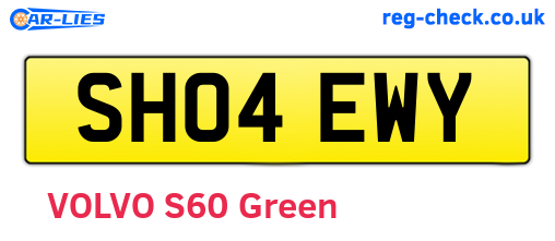 SH04EWY are the vehicle registration plates.